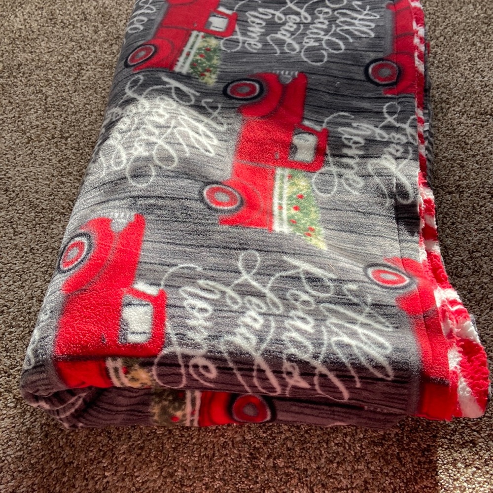 Christmas blanket, two sides, Sherpa blanket, fleece blanket